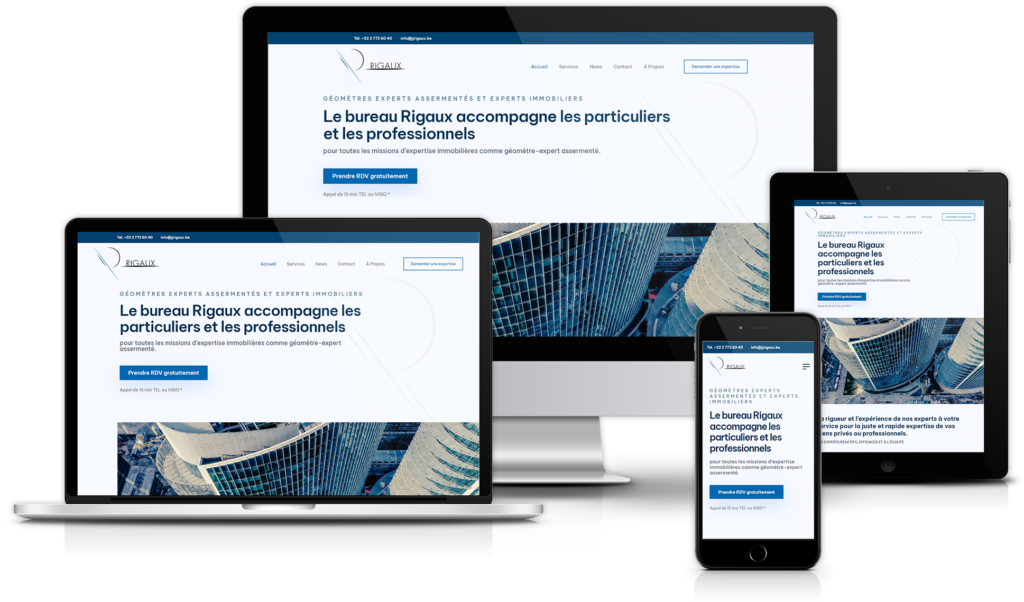 Site internet du Bureau Rigaux par Antoine Corbin